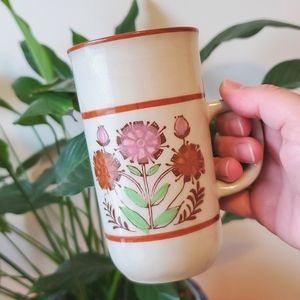 Floral vintage coffee cup mug